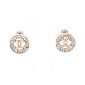 CHANEL Clear Logo Earrings